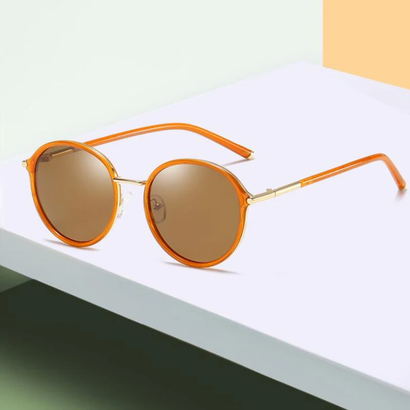 Short-sight Prescription Polarized Sunglasses Women Round Antireflection Nearsighted Sun Glasses 0 -0.5 -0.75 To -6.0