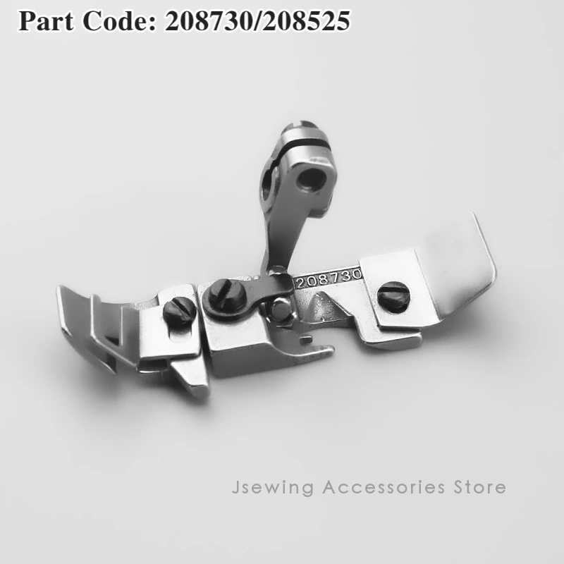 208730/208525 Narrow Tongue 1/4 inch Elastic Presser Foot for Overlock Sewing Machine Fit 4 Thread Pegasus M732 M752 JACK JK-788