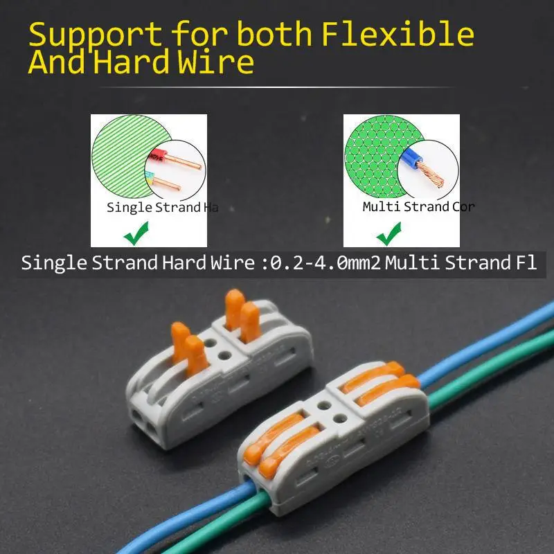 Wiring terminal, lamp wire quick connector, multi-function plug-in connector, press type parallel distribution connector