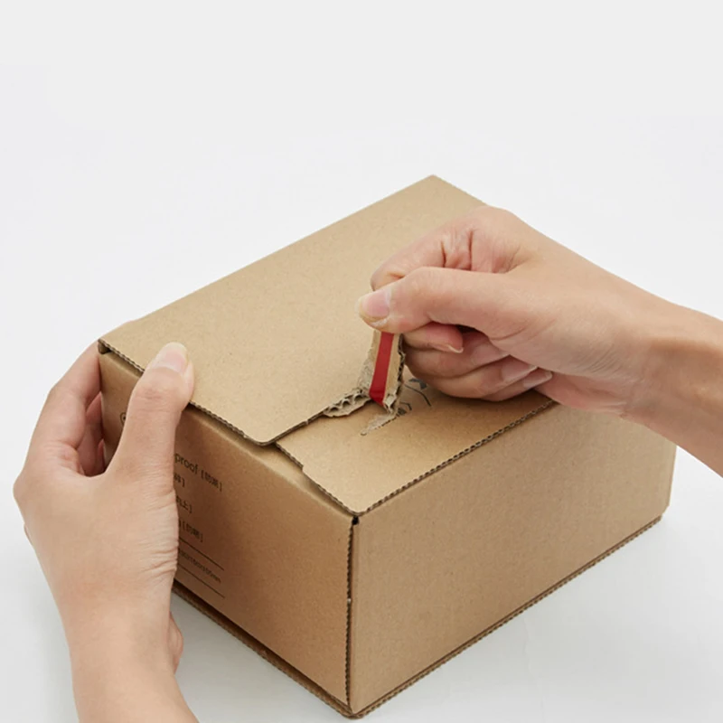 10Pcs 5 Sizes Natural Paper Box Corrugated Paper Packaging Gift Box Thicken Cardboard Carton Postal Shipping Box Mailer