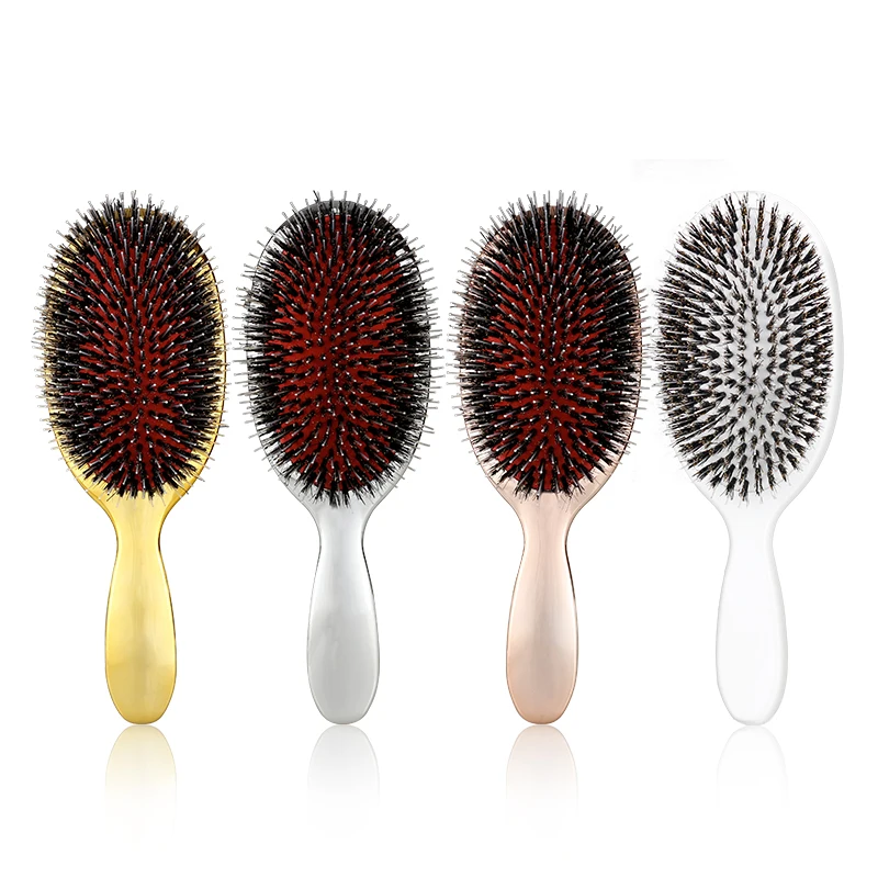 الخنزير الخشن المرأة فرشاة الشعر أمشاط للعناية بالشعر مجعد Detangler فرشاة الجملة المهنية صالون تصفيف الشعر أداة التصميم