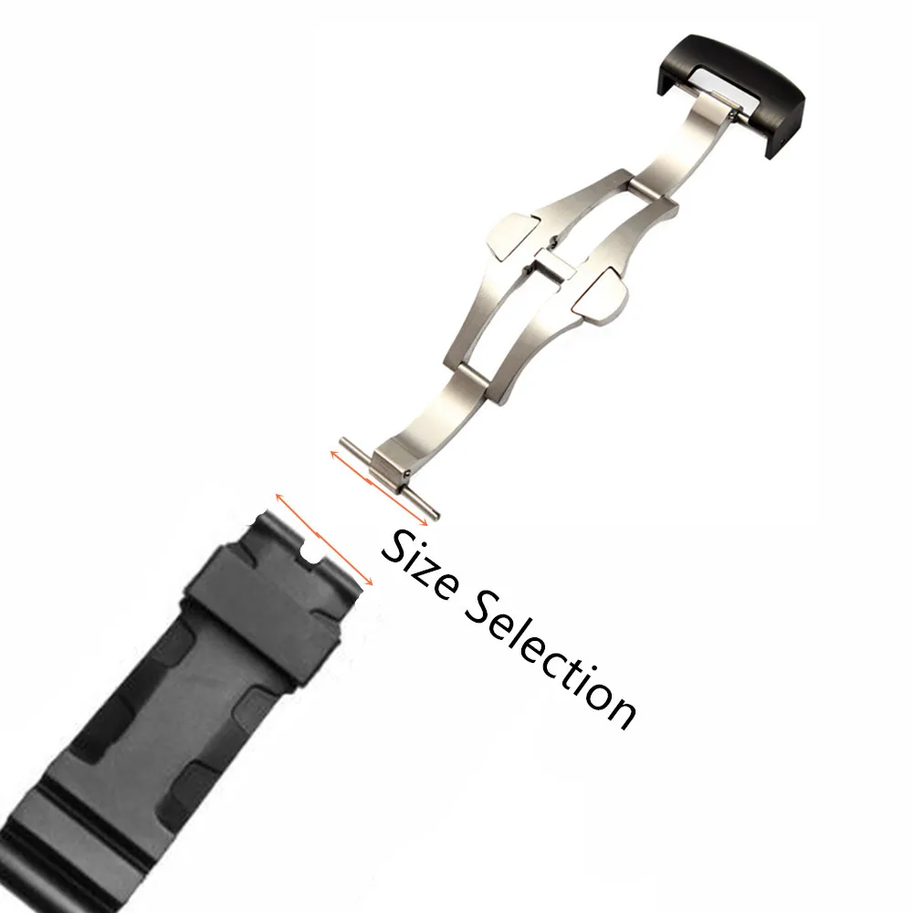 20mm 22mm Stainless Steel Deployment Butterfly Push Button Watch Clasp Buckle for PAM Style Watch Accessories