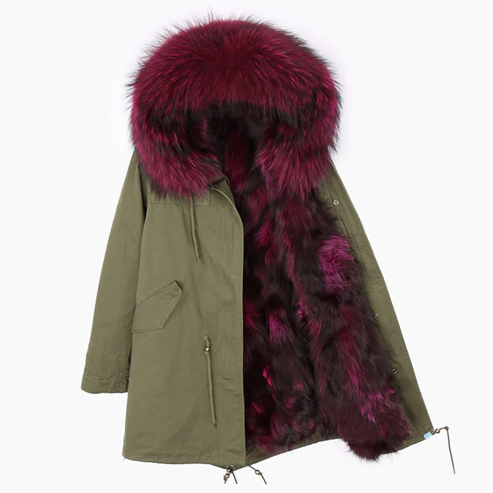 Imagem -06 - Maomaokong-cabolsa Natural Real Fox Fur para Mulheres Parkas com Capuz Quente Cabolsa de Inverno Mulher Parkas