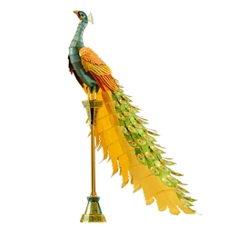 Piececool 3D Metal Puzzle-Colorful Peacock Model Building Kits DIY Jigsaw Toy For Adults