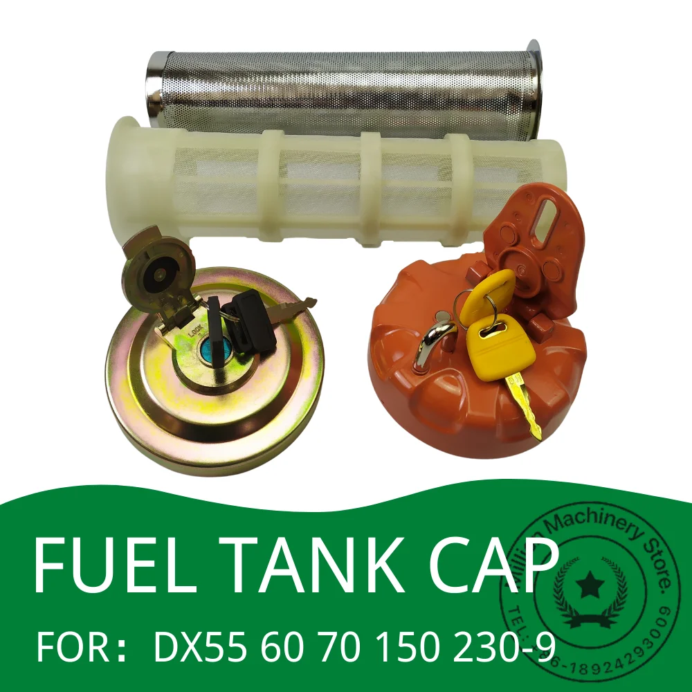 Excavator Accessories Diesel Tank Cover Anti-theft Fuel Tank Cap for DOOSAN DAEWOO DX/DH150/215/220-7-9/DX60