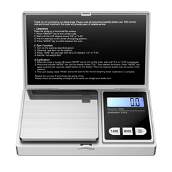 500/0.01g 200g/0.01g LCD Portable Mini Electronic Digital Scales Pocket Case Postal Kitchen Jewelry Weight Balance Scale