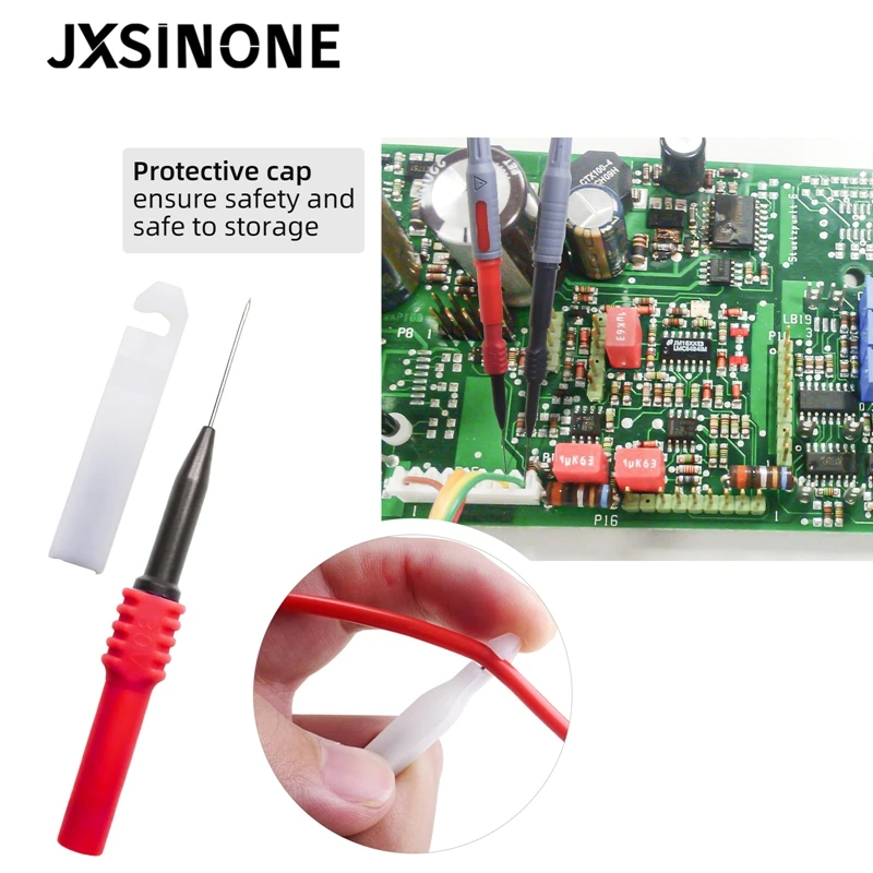JXSINONE P30009 5PCS ฉนวนกันความร้อนเจาะ Probes, Automotive Diagnostic Test ซ่อมเครื่องมือเข็ม,กลับ Probe Kit