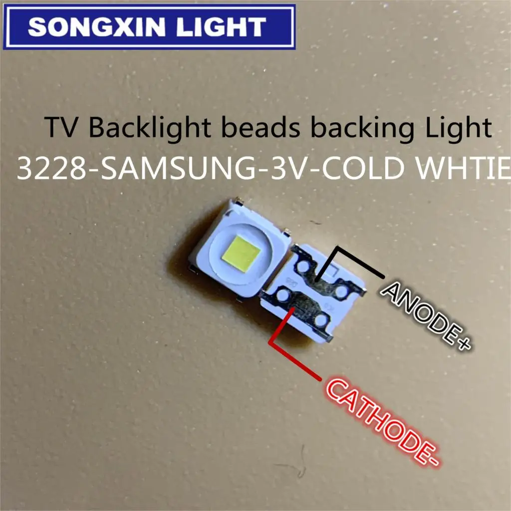 100pcs special repairs 3255 inch LED LCD TV backlight illuminated bar SMD 2828 LED lamp beads 3V special 2828 FOR SAMSUNG