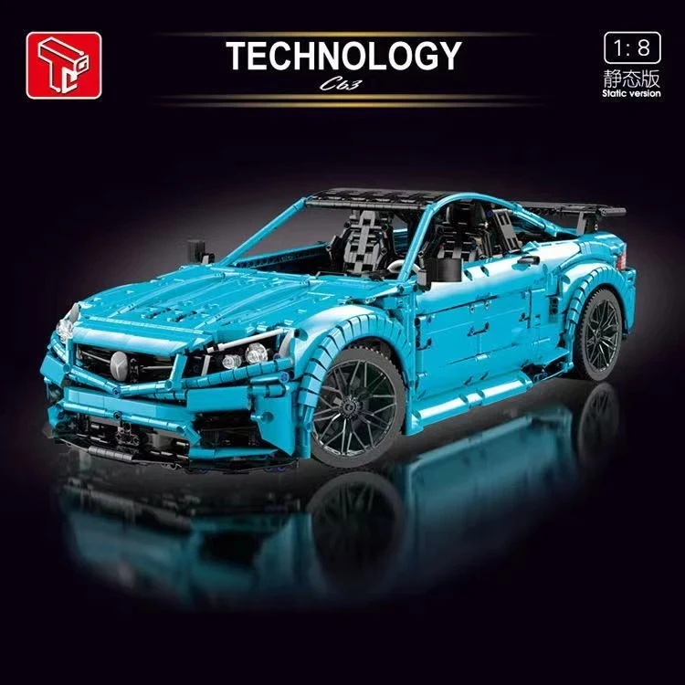 In magazzino simulazione High-Tech MOC C63 Lambo Huracan EV F12 1:8 auto da corsa blocchi di costruzione mattoni giocattoli per ragazzo bambini