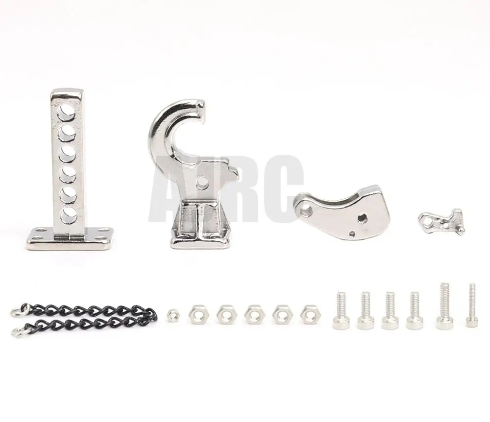 Maßstab 1:10 Zubehör Metall Abschlepphaken Anhängerkupplung für RC Crawler Traxxas TRX4 TRX6 Axial SCX10 90046 90053 GEN8 D90 D110 RGT – Detail 4