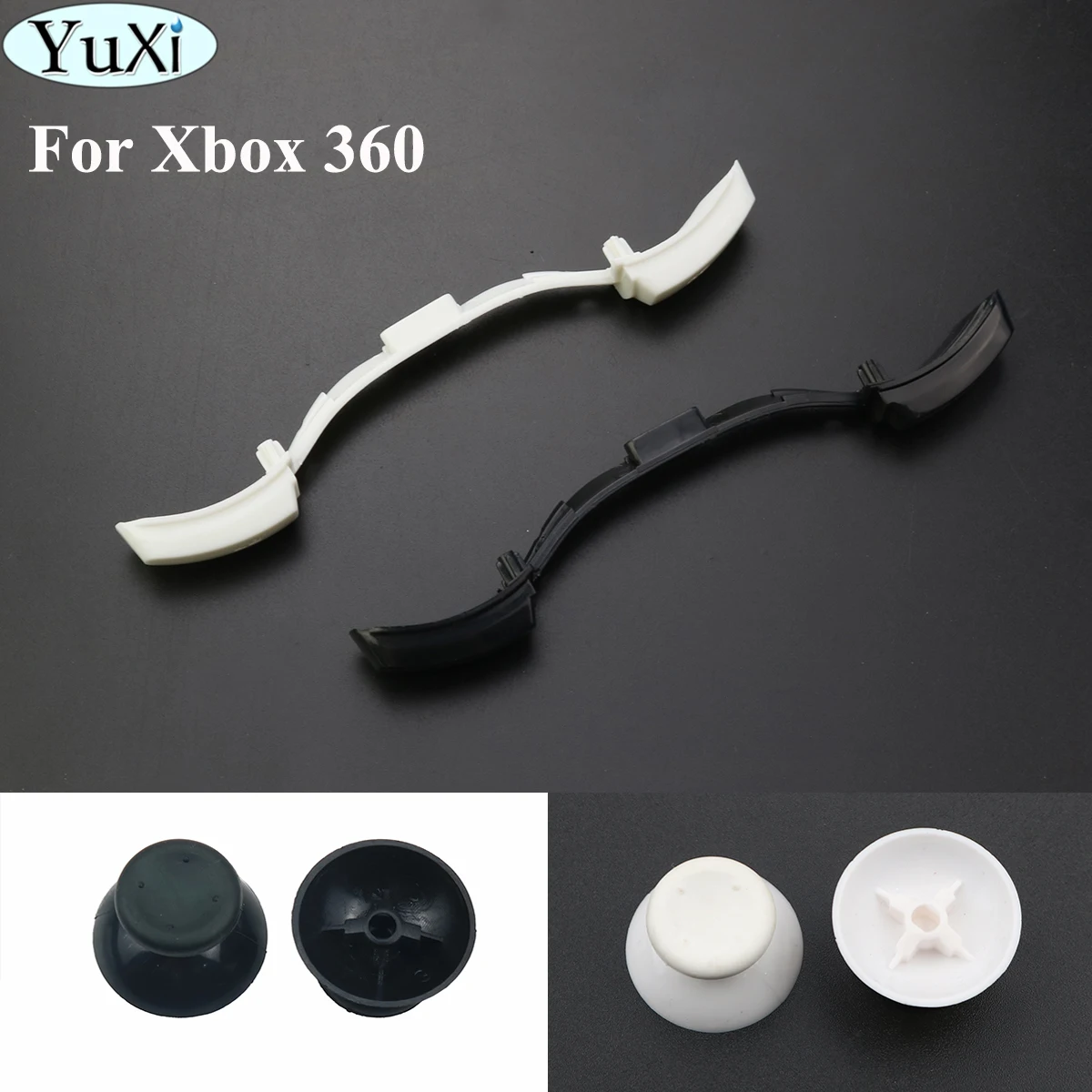 1Set LB RB Trigger Bumper Button For Xbox 360 Thumbsticks Grip Caps Whit Black Gamepad Controller Replacement Accessories