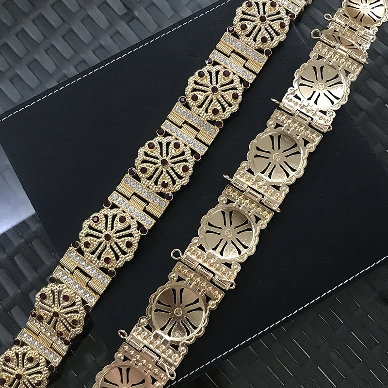 Vintage aristocratic court carving hollow metal belt waist adjustable Morocco best-selling wedding jewelry waist chain jewelry