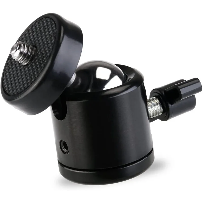 Adaptateur de montage pour chaussures, Mini rotule pivotante à 360 degrés, tête de vis pour trépied 1/4, pour appareils photo, caméscopes, téléphone intelligent, (2 paquets)