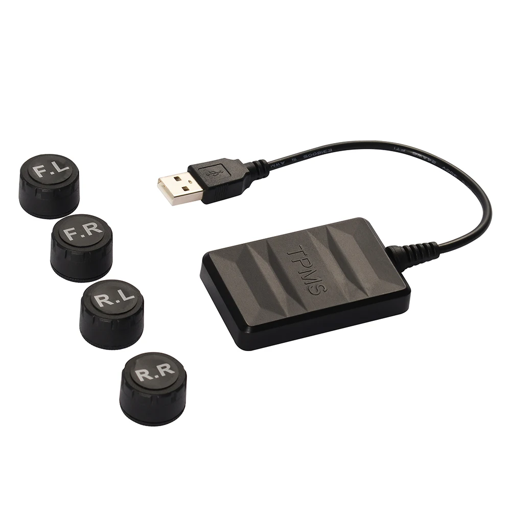 Ai CAR FUN Android TPMS For Car Radio DVD Player Tire Pressure Monitoring System Spare Tyre Internal External Sensor USB TMPS