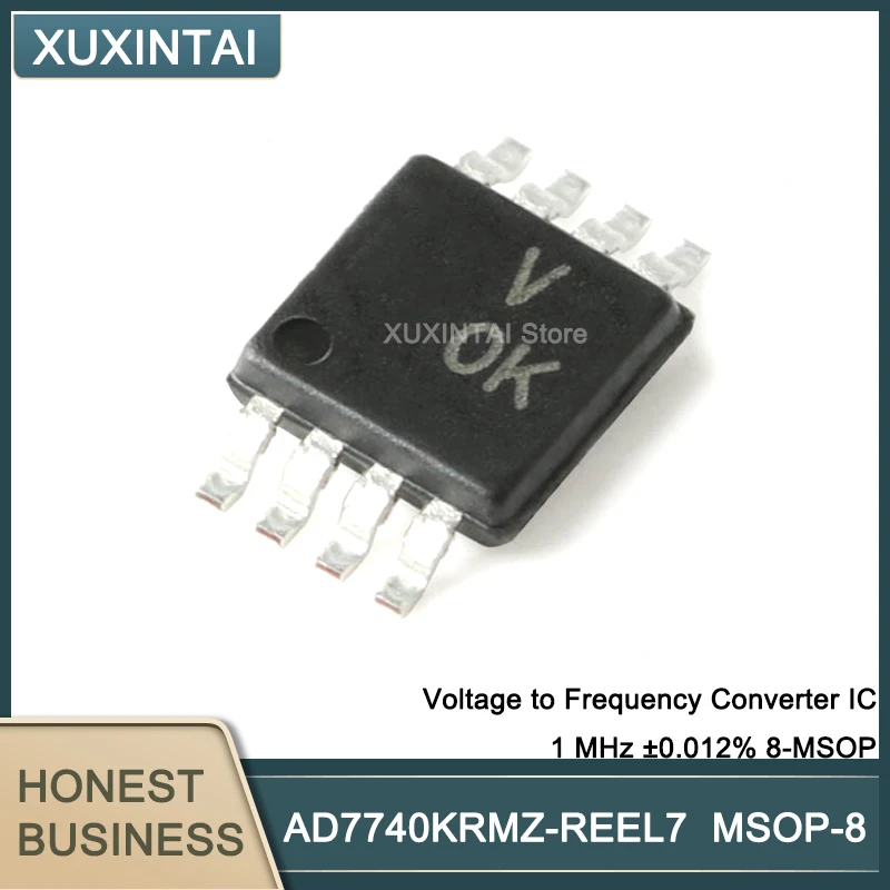 10Pcs/Lot  New Original AD7740KRMZ-REEL7 AD7740KRMZ Voltage to Frequency Converter IC 1 MHz ±0.012% 8-MSOP