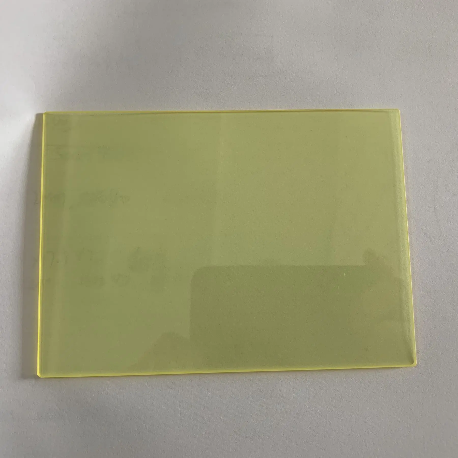 

size 140x100x2mm 450nm long pass yellow color filter glass JB450