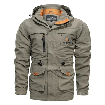 Men Outdoor Jacket Spring Autumn New Hooded Casual Jacket Men Windproof Windbreaker Coat Men Camping Lnterchange Jacket Men 4