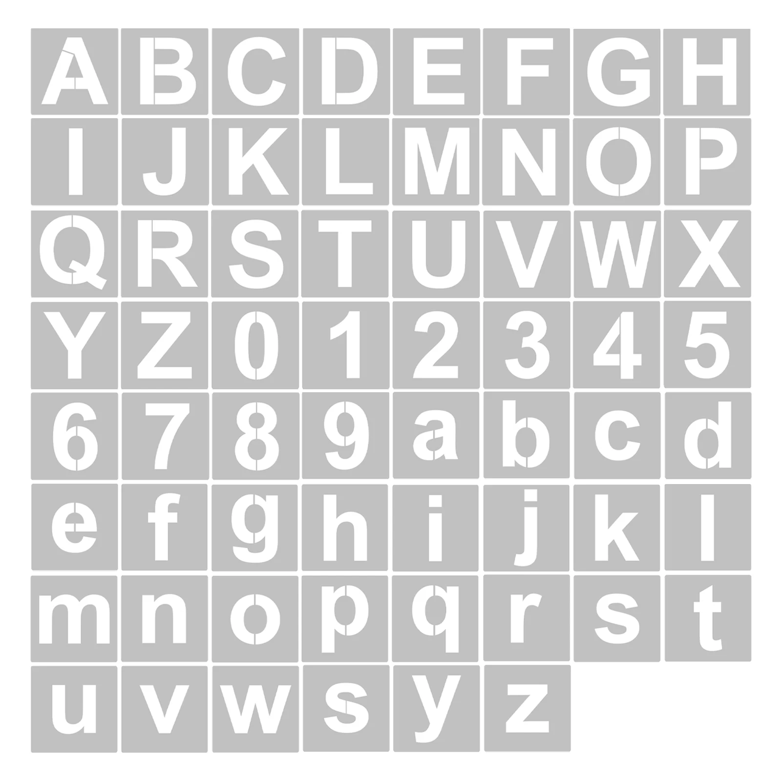 36/72Pcs 5 Inch Letter and Number Stencils Reusable Washable Alphabet Stencils Environment-friendly PET Art Craft Templates