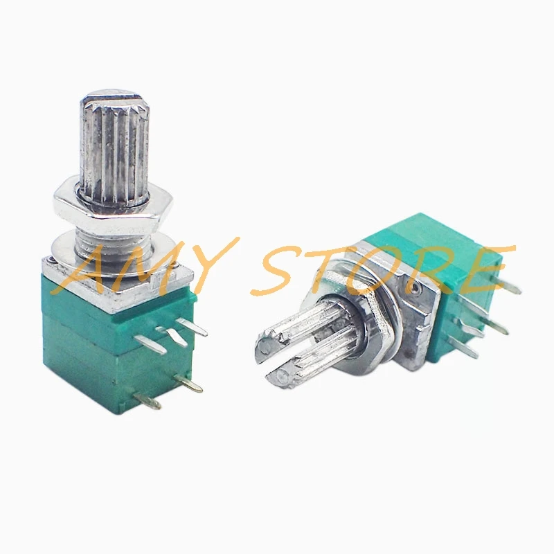 10pcsB5K/10K/20K/50K/100K/500K RV097NS RK097N/G Audio Amplifier Sealed Linear Volume Potentiometer Resistor 15mmShaft 3/5/6/8Pin