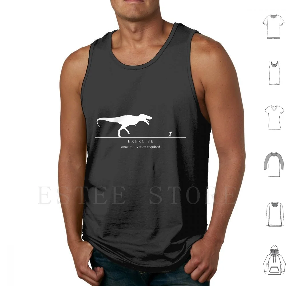 The Truth About Exercising Tank Tops Vest Sleeveless Exercise Some Motivation Required T Rex Trex Tiranosaurus Rex Dinosaur