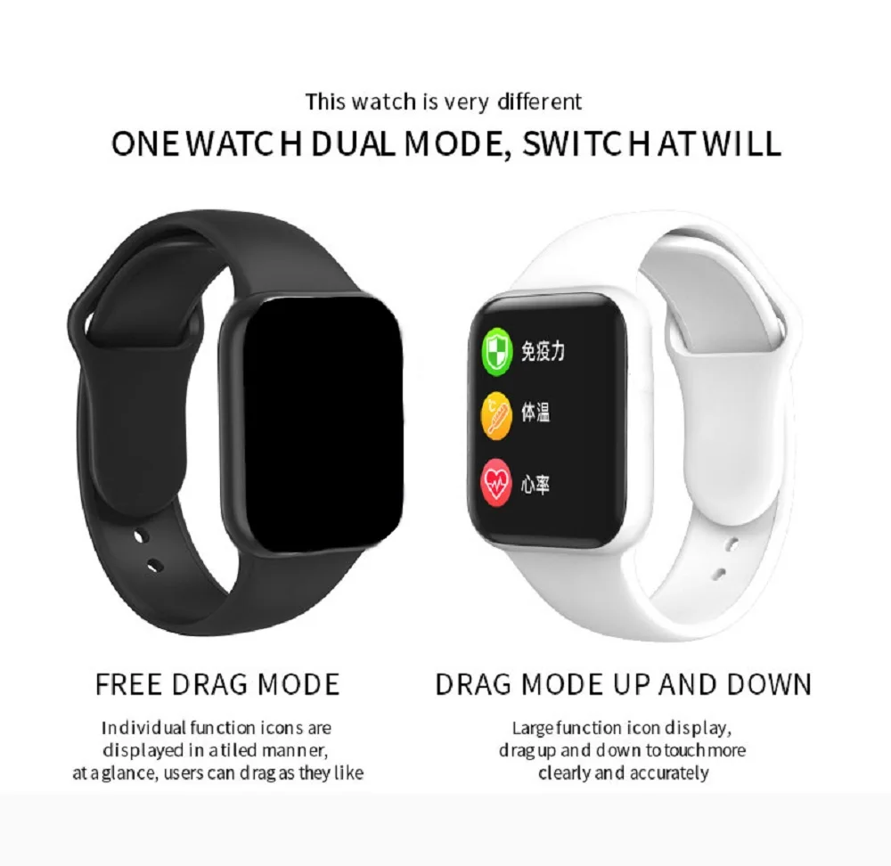 2020 Smart Uhr W58 Pro Körper Temperatur Bluetooth Herz Rate Blut Sauerstoff Druck Armband Fitness Tracker Für Android IOS
