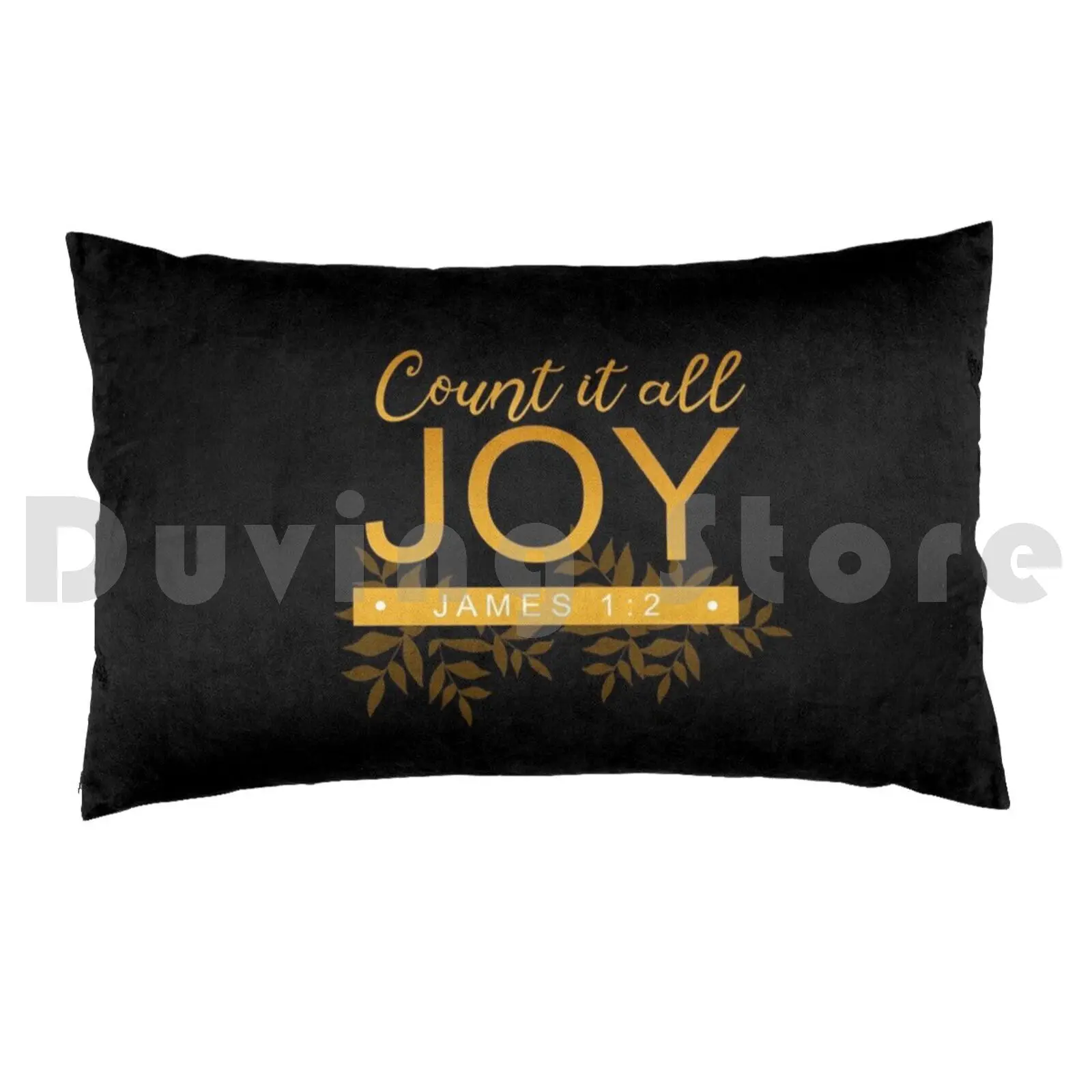 Count It All Joy-Gold And Black Pillow Case Printed 35x50 Jw Jw Ministry Jw Souvenirs Jw Gifts Jw Gift