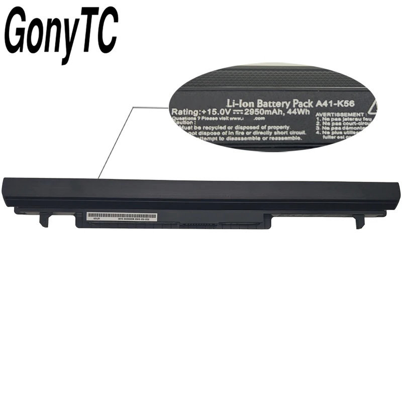 A41-K56 Li-ionLaptop Battery Pack For ASUS S46C K46 K46C K46CA K46CM K56 K56CB K56CM S56C R505CA A32-K56 A42-K56 15V 2950mAh