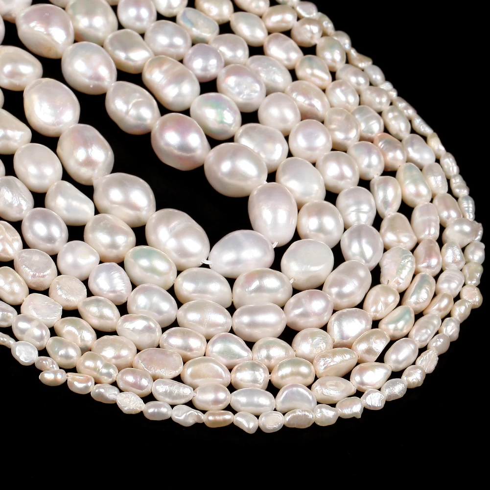 Natural Freshwater Pearl Beads Baroque High Quality Irregular Shape Punch Loose Beads for Jewelry Making DIY Necklace Bracelet