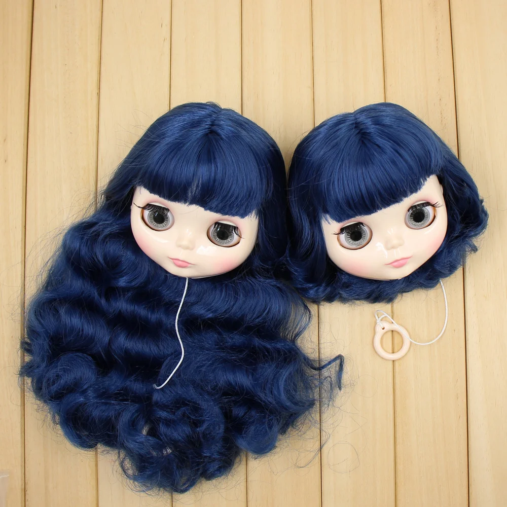 blyth doll head with hair customize DIY 1/6 with or without eyechips Wild colorful soft long curly hair short hair