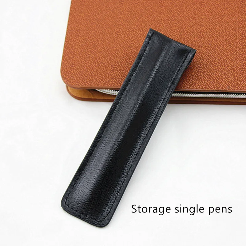 Handmade Genuine Leather Pencil Bag, Cowhide Fountain Pen Case Holder, Vintage Retro Style Accessories For Travel Journal