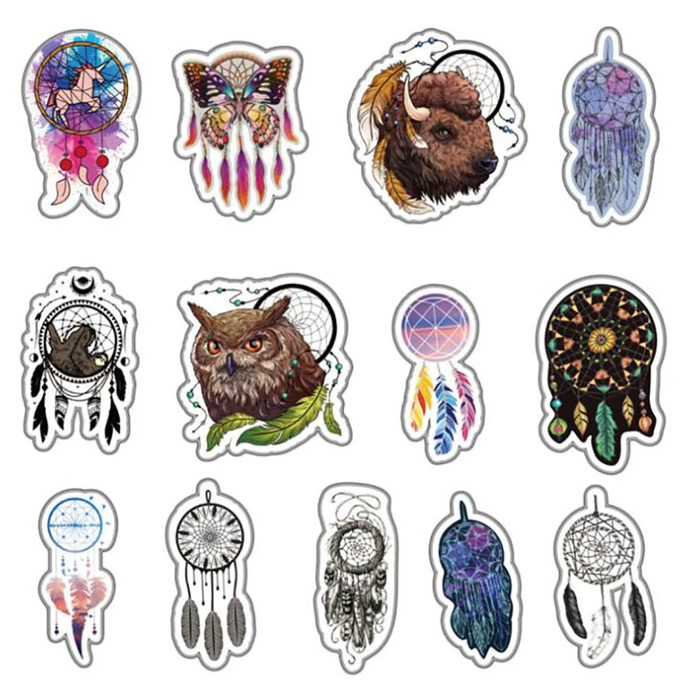 10/30/50 Uds pegatinas coloridas atrapasueños DIY motocicleta equipaje monopatín pegatinas geniales calcomanías juguete clásico para regalo de niños