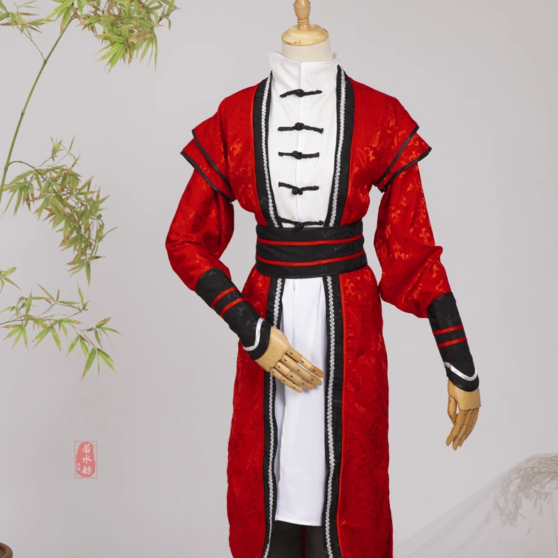 Anime Tian Guan Ci Fu Desperate Ghost King Hua Cheng Cosplay Costume Ancient Hanfu Juvenile Costumes Shoes Wig Props Halloween