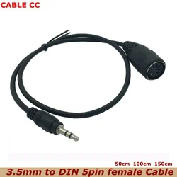 1.5m Hot Sale Audio Extension Cable Din 5-Pin MIDI Female Plug to 3.5mm Stereo Stereo Jack Audio Extension Cable Best Quality