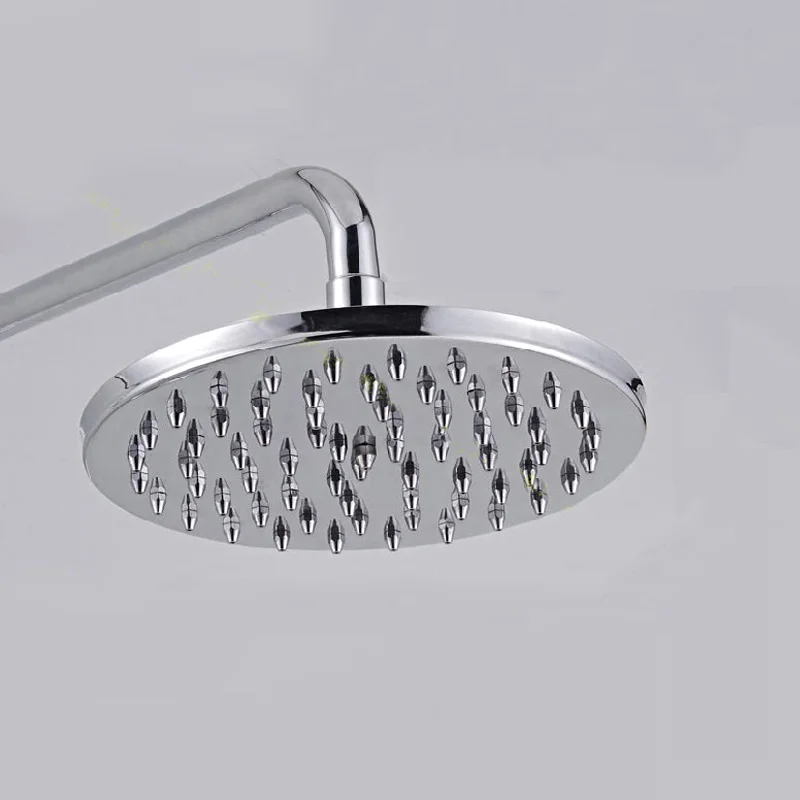 Polished Chrome Shower Head 8 inch 20x20cm Round OverHead Rain Shower Head Brass Shower Head Bathroom Rainfall Shower Head