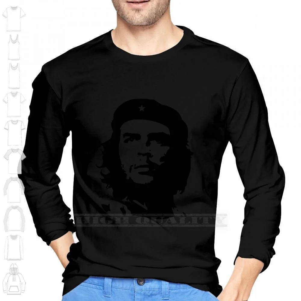 Che Guevara 100% Cotton Long Sleeve T Shirt Che Guevara Fighter Cuban Argentina Argentinian Bolivia Cia Fidel Castro Rebellion