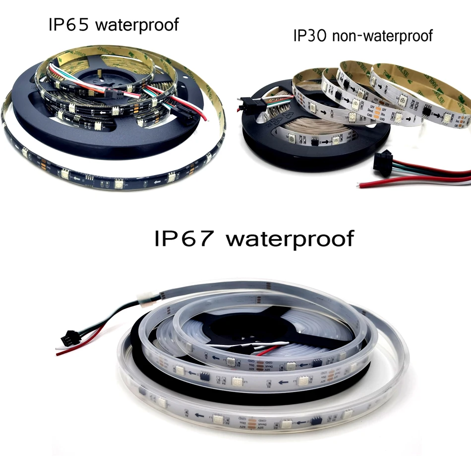 WS2811 IC taśma LED RGB sen kolorowy 30 led/m DC12V adresowalna taśma LED SP511E WiFi inteligentny kontroler AAP zestaw kontrolny głosu