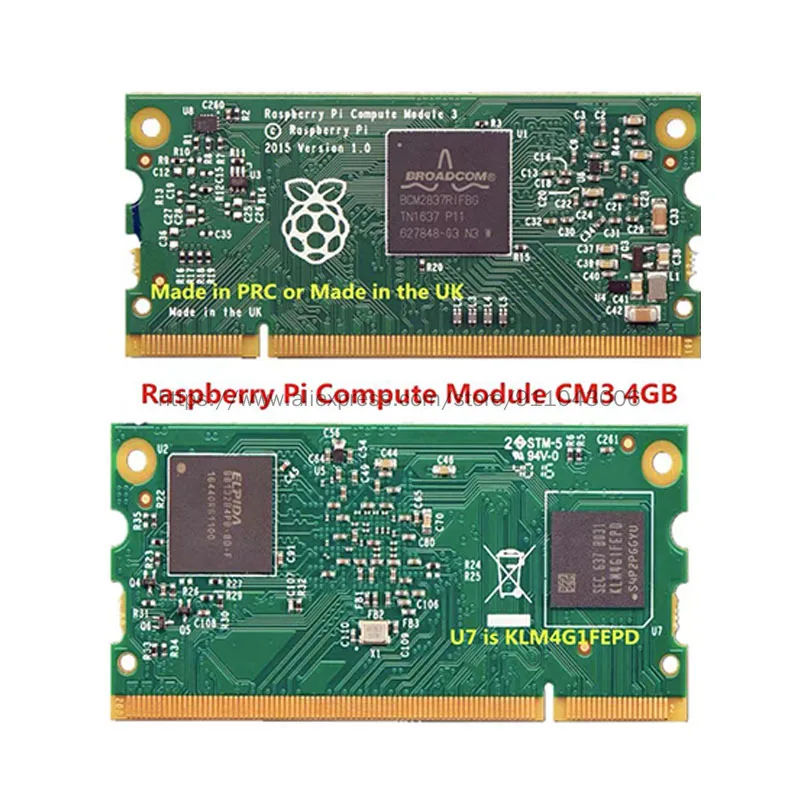 Raspberry PI Core Industrial Board CM3 BCM2837 Processor 1GB RAM 4GB EMMC Flash Memory