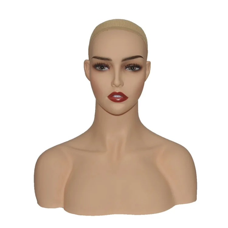 Fashion Manequin Stand Mannequin Head With Shoulder Sale For Hair Wig Jewelry Scarf Display Holder