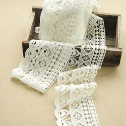 1M Ivory Hollow Embroidery Soft Sewing DIY Cotton Crochet Lace Trims Fabric Ribbon Skirt Garment Ornaments Accessories 10CM Wide