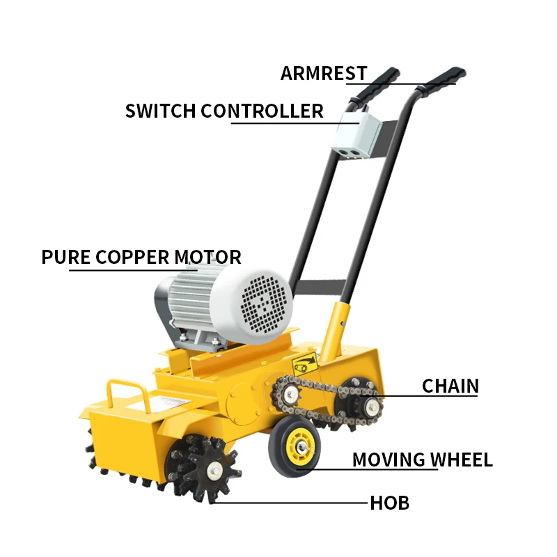 3KW Ground Ash Cleaner 380V Concrete Slag Cleaner Floor Cleaner grinder mortar falling ash cleaner cement floor cleaner