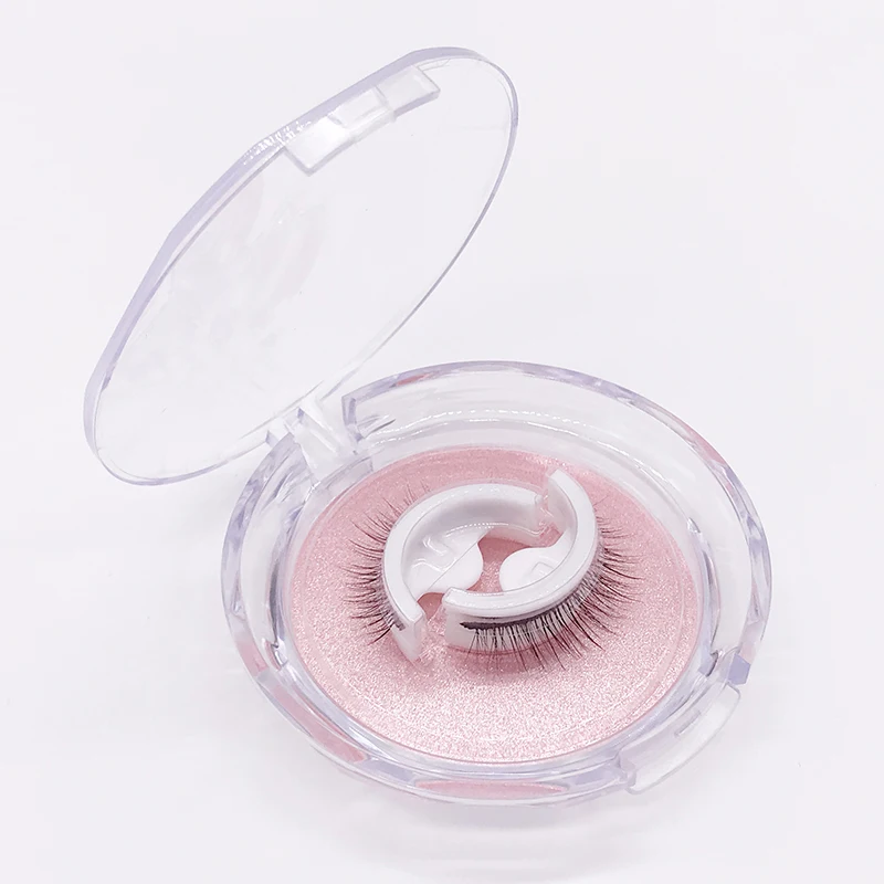 1Pair Reusable Self-adhesive False Eyelashes 3D Mink Lashes Glue-free Eyelash Extension 3 Seconds to Wear No Glue Needed Lashes