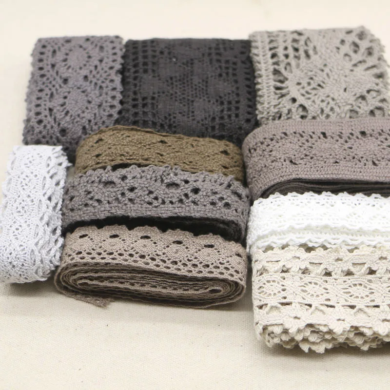 20 yards gray series random delivery of cotton lace mixed color lace home accessories apparel DIY materials