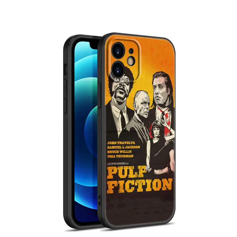 PULP FICTION MOVIE POSTER Phone Case For Apple iPhone 13 12 Mini 11 Pro Max XR X XS MAX 6 6S 7 8 Plus 5 5S SE 2020 Black Cover image 6