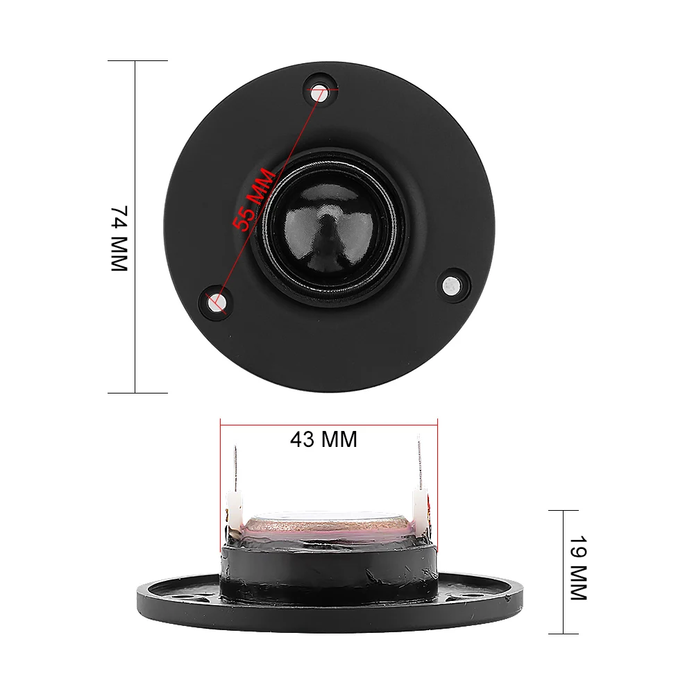 AIYIMA 2Pcs 3Inch Hifi Fever Tweeter Speaker Driver 4Ohm 6Ohm 25 Core Silk Film Treble Column Loudspeaker For Home Theater DIY