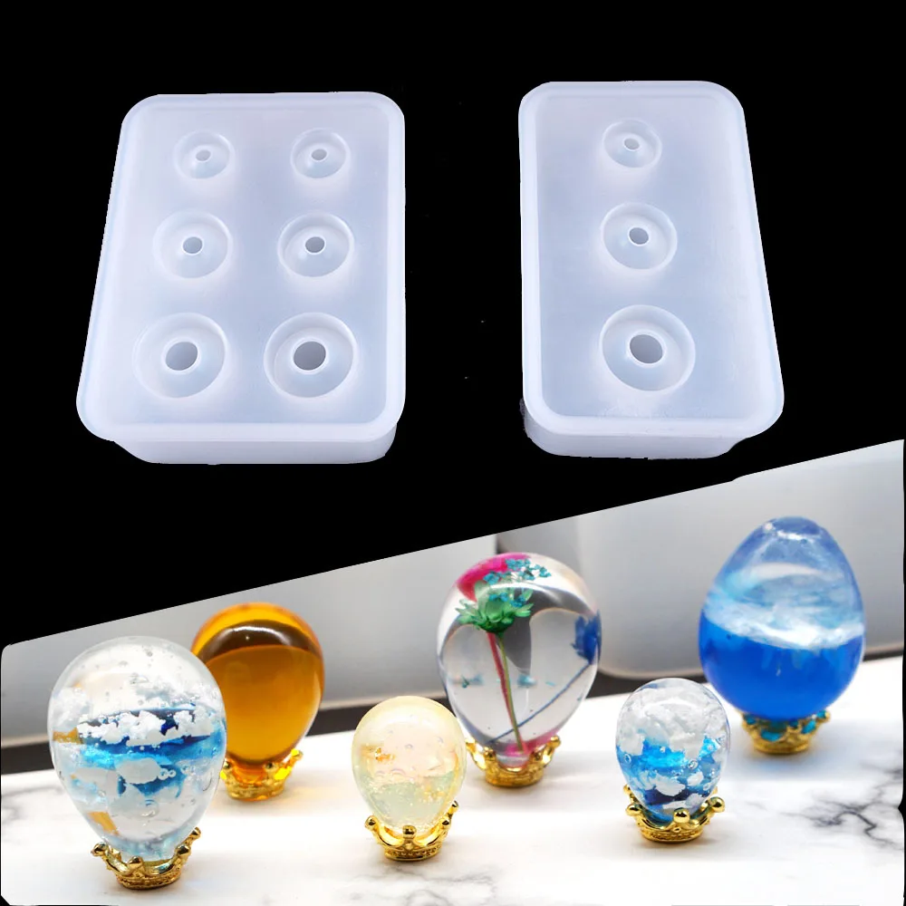 

Epoxy resin molds oval egg shape Universe Ball Shape Type UV Epoxy Resin Molds for Jewelry Pendant Silicone Jewelry Tools