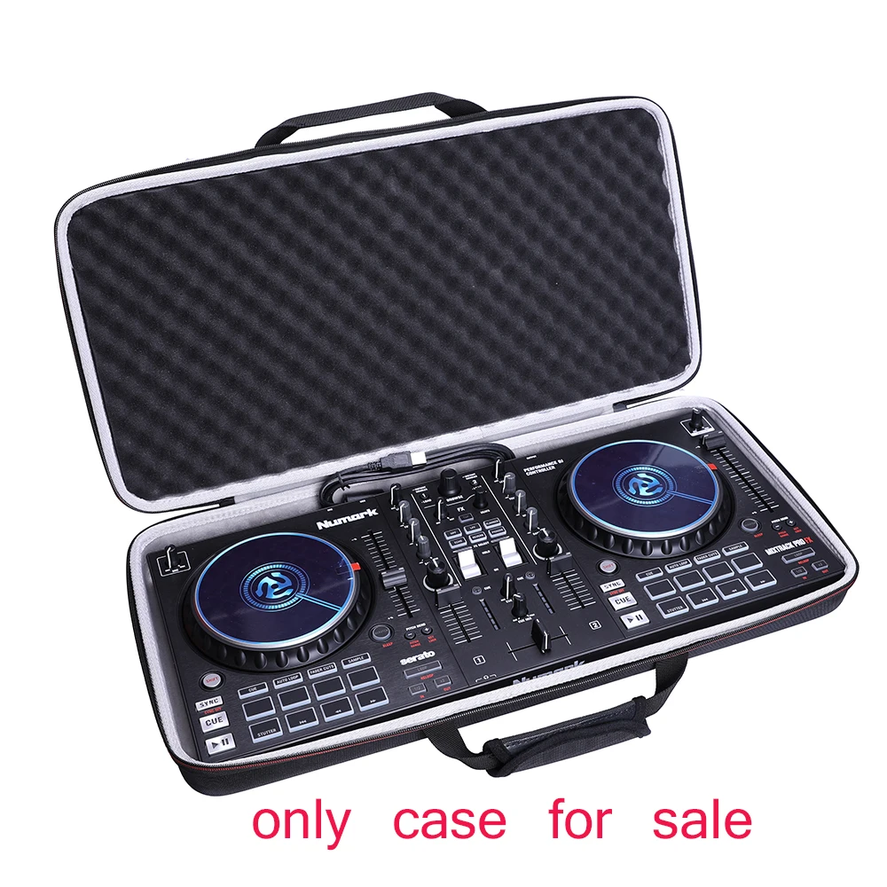 LTGEM EVA Hard Case for Numark Mixtrack Pro FX -2 Pairs OF DJ Controllers - Protective Portable Storage Bag