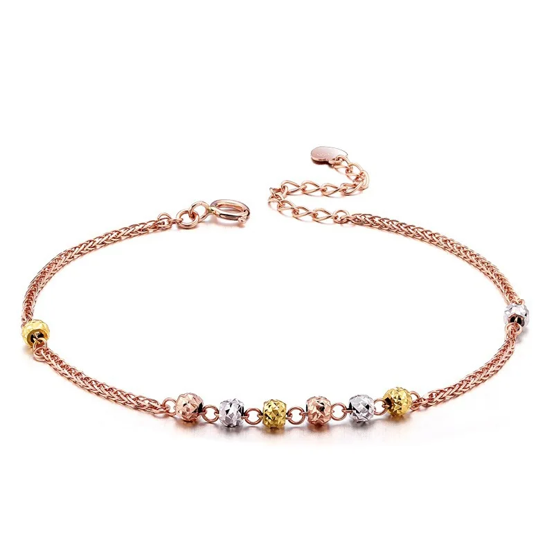 New Style 925 Sterling Silver Bracelet Exquisite Rose Gold Bead Bracelet For Woman Charm Jewelry Gift