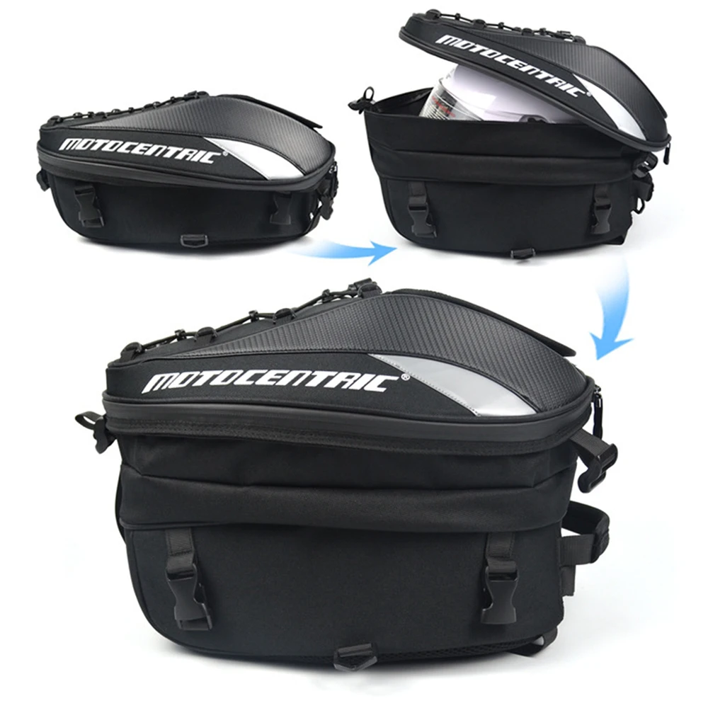 Waterproof Motorcycle Tail Bag Multifunction Motor Bike Rear Seat Bag High Capacity Motorcycle Rider Backpack