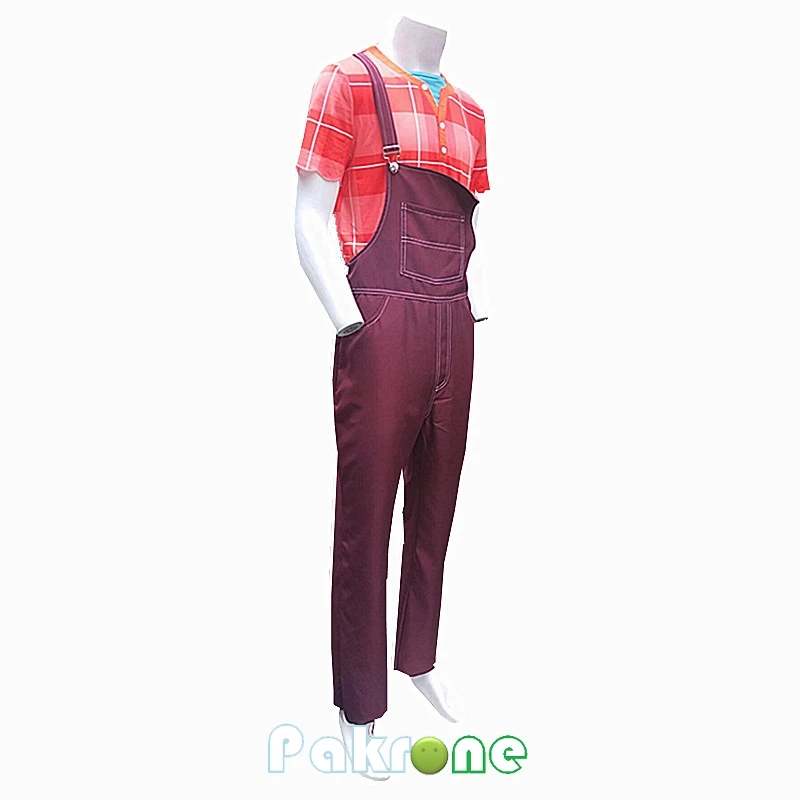 Wreck-It Ralph 2 Cosplay Traje para Homens, Macacão, T-Shirt, Macacão, Roupas de Festa Halloween