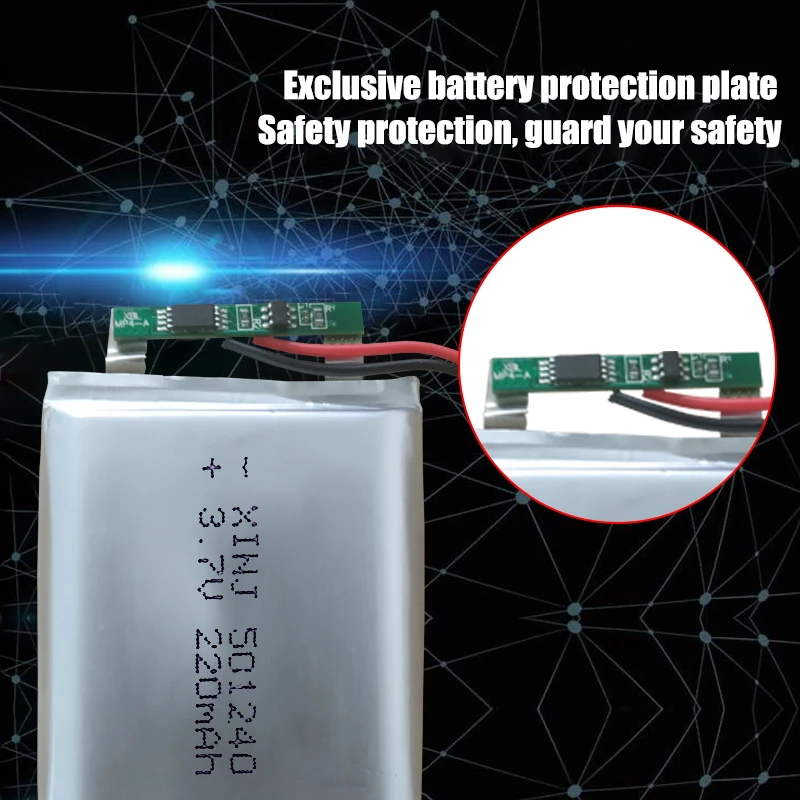 3.7V 220mAh 501240 Bateria Li-Polímero Bateria Recarregável 501240 Li Po Células De Lítio para GPS Fone de ouvido Bluetooth MP3 MP4 051240
